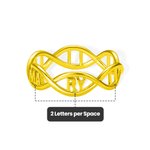 Anello a doppia elica di DNA con nome della molecola personalizzata