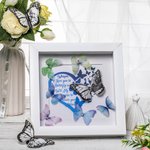 Bouquet de mariage personnalisé en soie avec photo et boîte d'ombrage Cadeau souvenir de mariage