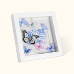 Bouquet de mariage personnalisé en soie avec photo et boîte d'ombrage Cadeau souvenir de mariage