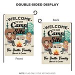Personalised Welcome to Our Campsite Camping Couple Garden Flag Outdoor Yard Decor Gift for Camping Lovers