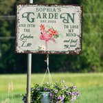 Personalised Retro Floral and Insect and Animal Iron Garden Sign