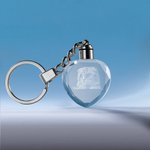 Porte-clés en Forme de Coeur 3D Personnalisé avec Photo Accessoire en Cristal Cadeau St-Valentin pour Couple