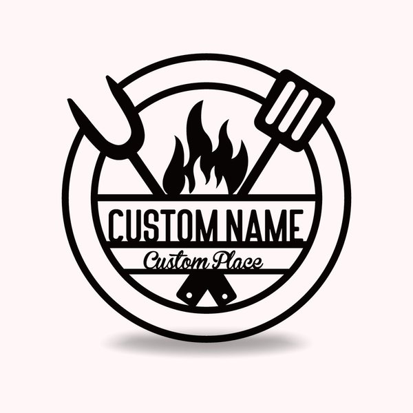 Personalized Stainless Steel Name and Place Metal Wall Art Decoration