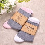 Calcetines de algodón personalizados para damas de honor con etiquetas Regalos de boda