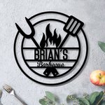 Henkilökohtainen ruostumattomasta teräksestä nimi ja paikka Metal Wall Art koristelu
