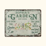 Personalised Retro Floral and Insect and Animal Iron Garden Sign