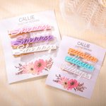 Gepersonaliseerde acryl naam haarspeldjes set van 3