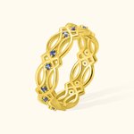 Personalisierte keltischen irischen Knoten Ring mit Birthstone Minimalist Schmuck Valentinstag Geburtstag Geschenk für Frauen