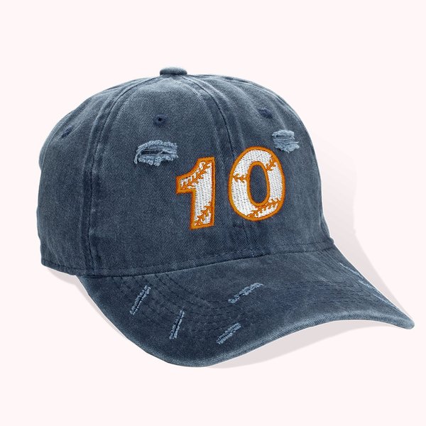 Casquette de baseball personnalisée avec broderie vintage et numéro pour femmes et filles