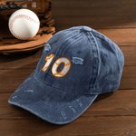Casquette de baseball personnalisée avec broderie vintage et numéro pour femmes et filles