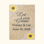 Paquets de graines de papier kraft de tournesol et de dentelle personnalisés faveurs de mariage 10 PCS
