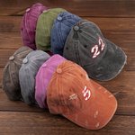 Casquette de baseball personnalisée avec broderie vintage et numéro pour femmes et filles