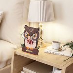 Personalized Wooden Owl Eyeglasses Holder for Desk