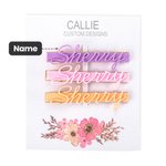 Gepersonaliseerde acryl naam haarspeldjes set van 3