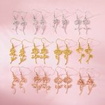 Pendientes Colgantes Personalizados Flor de Nacimiento Regalos para Ella