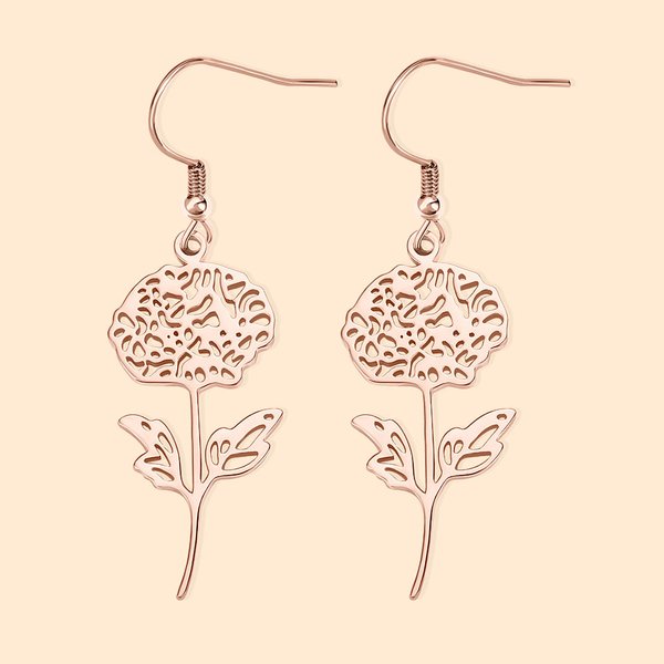 Pendientes Colgantes Personalizados Flor de Nacimiento Regalos para Ella