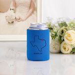 Personalisierte Bierdosen-Kühlmanschette mit Namen und USA-Landkarte-Muster Mehrfarbiger Dosenkühler 12er-Set Hochzeit Geschenk für Ehepaar