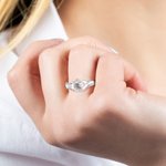 Bague Fede Personnalisée avec Pierre de Naissance Bague de Foi pour Mariés Cadeau de Mariage