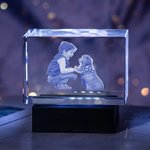 Personalised 3D Engraved Photo Crystal Keepsake Gift