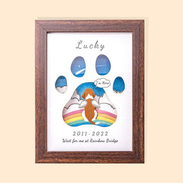 Personalised Rainbow Bridge Pet Memorial Frame
