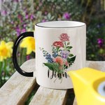 Personalised Birth Flower Bouquet 11oz Ceramic Coffee Mug Mother's Day Birthday Gift for Grandma Mom