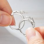 Bague Fede Personnalisée avec Pierre de Naissance Bague de Foi pour Mariés Cadeau de Mariage