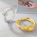 Bague Fede Personnalisée avec Pierre de Naissance Bague de Foi pour Mariés Cadeau de Mariage