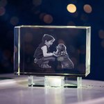 Personalised 3D Engraved Photo Crystal Keepsake Gift
