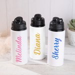 Gepersonaliseerd Ballet Meisje 20oz Food Grade roestvrij staal waterfles met handvat en naam Verjaardag terug naar school Gift voor kinderen dansliefh