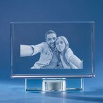 Personalisierte 3D Kristall Foto graviert Geschenk für Papa Mama