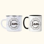 Personalized I am Inspiration Ceramic Camping Mug with Name