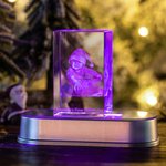 Personalised Baby's First Christmas 3D Engraved Photo Crystal
