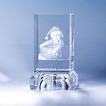 Personalised Baby's First Christmas 3D Engraved Photo Crystal