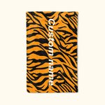 Serviette de plage personnalisée rayée avec nom - sans danger pour la peau