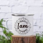 Personalized I am Inspiration Ceramic Camping Mug with Name