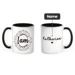 Personalized I am Inspiration Ceramic Camping Mug with Name