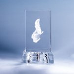 Personalised Baby's First Christmas 3D Engraved Photo Crystal