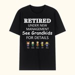 Camiseta personalizada de jubilado bajo nueva dirección