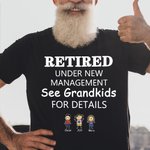 Camiseta personalizada de jubilado bajo nueva dirección