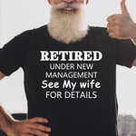 Camiseta personalizada de jubilado bajo nueva dirección