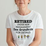 Camiseta personalizada de jubilado bajo nueva dirección