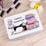 Boîte de rangement en métal personnalisée avec machine à coudre peinte Cadeaux pour tailleur
