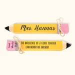 Personalisierte hölzerne Bleistift Lehrer Name Platte Klassenzimmer Dekor Lehrer Geschenk