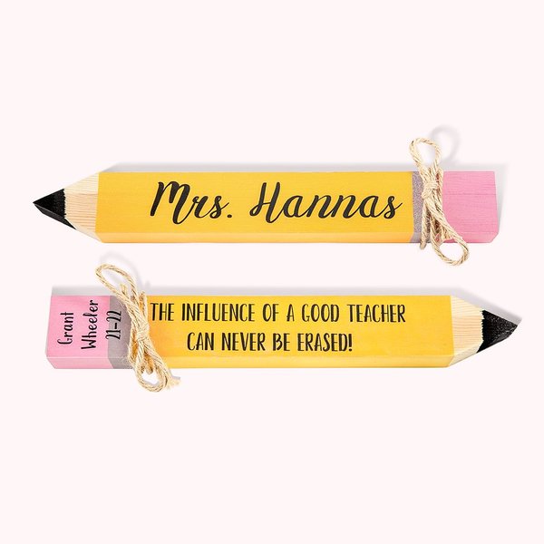 Matita in legno personalizzata Targhetta per il nome dell'insegnante Decoro per l'aula Regalo per l'insegnante