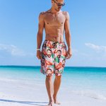 Photo visage personnalisé Fruits Flamant Palmier Séchage rapide Maillot de bain homme Vacances d'été Essentials Fête des pères Cadeau d'anniversaire p