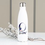Bouteille florale en acier inoxydable personnalisée avec nom