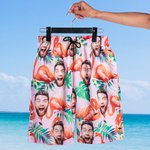 Photo visage personnalisé Fruits Flamant Palmier Séchage rapide Maillot de bain homme Vacances d'été Essentials Fête des pères Cadeau d'anniversaire p