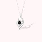 Personalised Heart Shaped Photo Projection Necklace for Birthday Anniversary Memorial Gift