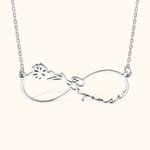 Collar Infinito Personalizado Flor de Nacimiento y Nombre Regalo para Ella