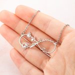 Collar Infinito Personalizado 2 Flores de Nacimiento y 2 Nombres Regalo para Ella